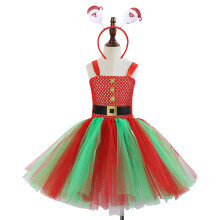 Elf Dress up Outfit with Dress Christmas Hat (Or-HD23031 6 7Y