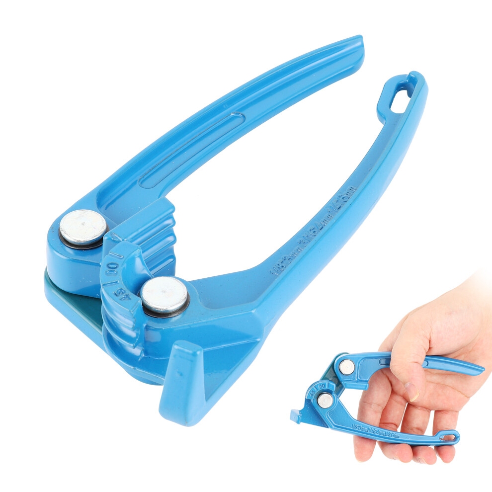 Compact Tube Bender Tool For 1/8In 3/16In 1/4In Fuel Ac Pipes Blue 8341359409673