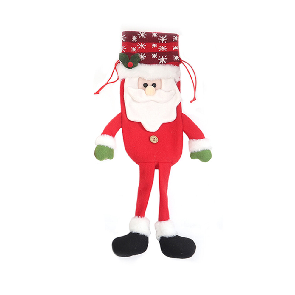 Long-legged Santa Snowman Elk Christmas Wine Bottle-Santa Claus