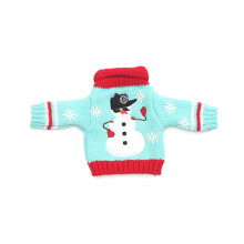 Christmas Sweater Wine Bottle Cover Knitted Ugly-snowman