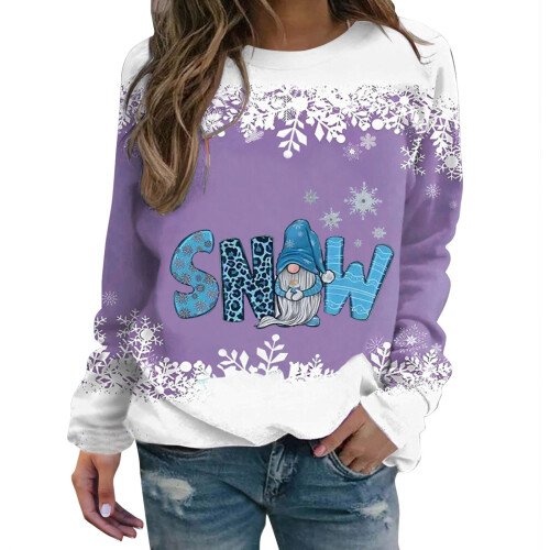 Oversized Sweatshirt Spring Womens Casual Pullover-F9 S