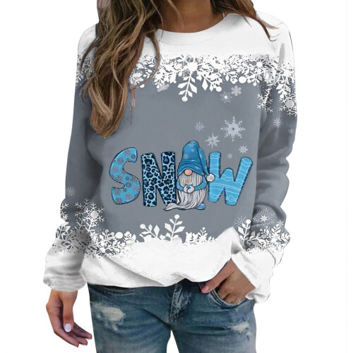 Oversized Sweatshirt Spring Womens Casual Pullover-F10 XXL