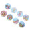 Round Tarot Deck Divination Playing Cards, 8cm, English Version 5