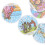 Round Tarot Deck Divination Playing Cards, 8cm, English Version 4