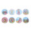 Round Tarot Deck Divination Playing Cards, 8cm, English Version 14