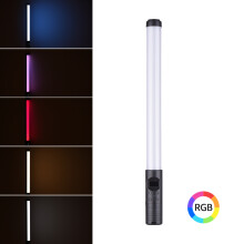 20W RGB LED Fotolichtstab, 2000 lm, 13 cm, schwarz