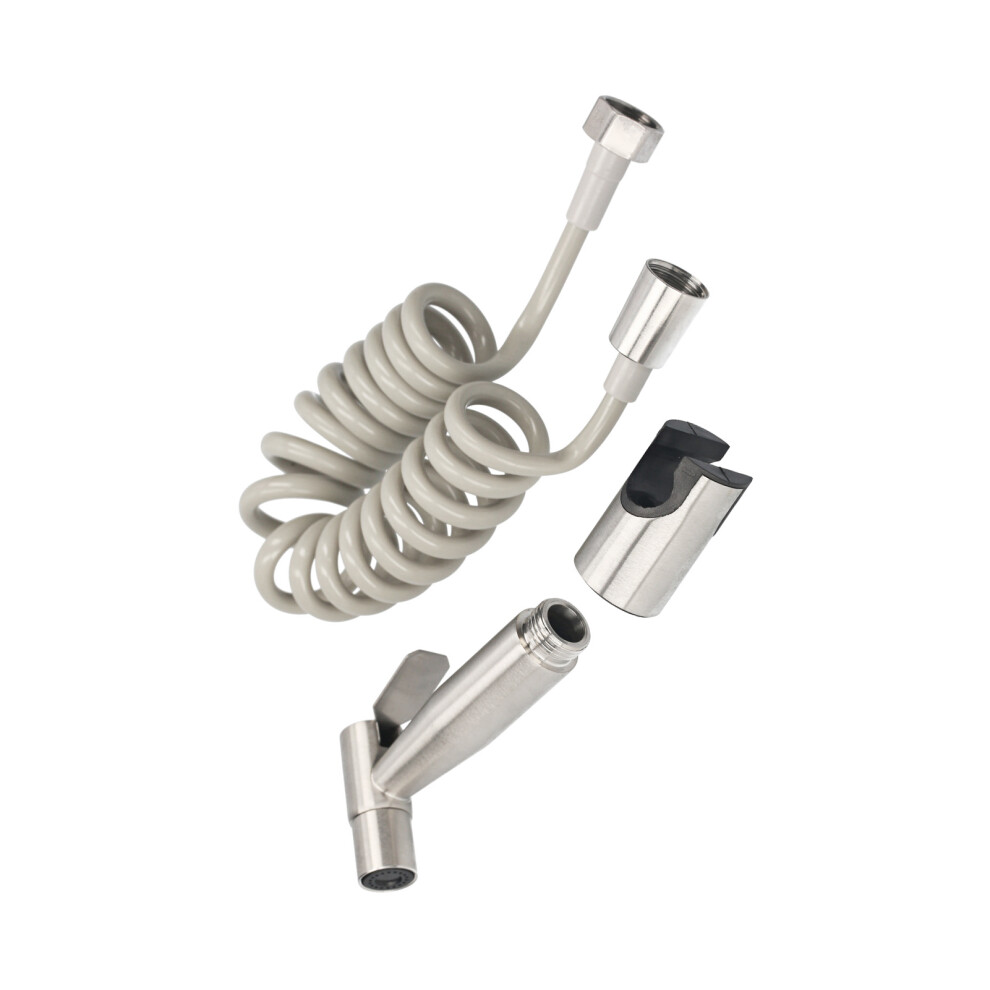 Stainless Steel Handheld Bidet Sprayer Kit, 1.5M Hose, Wall Mount 8481359412454