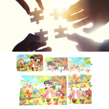 60 Stück Bunte Cartoon-Puzzle für Kinder, Hand-Auge-Koordination