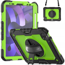 Etui na iPad Air 5/Air 4/Pro 11"z Paskiem na Ramię i Podstawką Zielone
