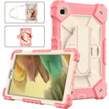 Étui pour iPad 10.2" avec Support Rotatif et Bandoulière Rose