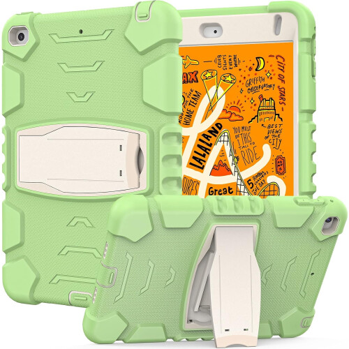 Funda para iPad Mini 4/5 resistente verde con soporte