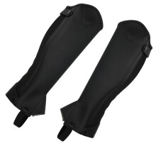 Super Fiber PU Leather Half Chap Horse Riding Body Protector for Adults S