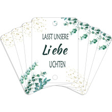 Étiquettes de mariage pour pailles feux d'artifice avec inscription en allemand