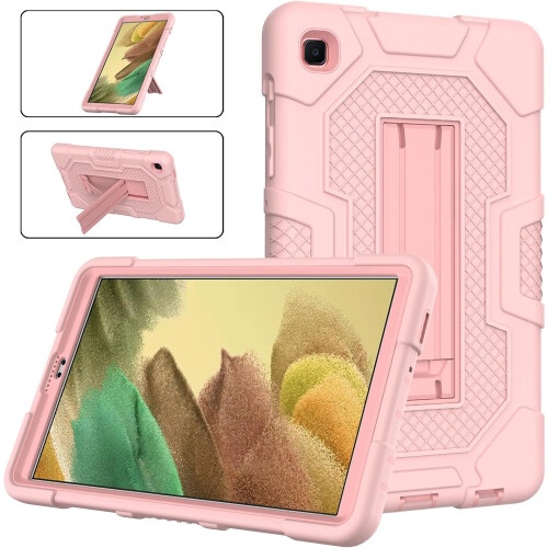 Étui pour Samsung Galaxy Tab A7 Lite 8.7” Robuste avec Support Rose 1