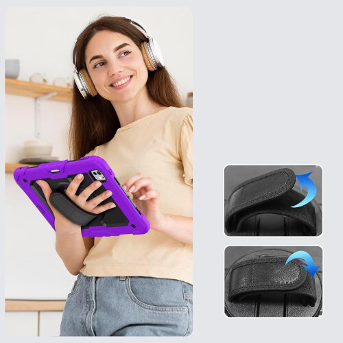 Étui pour iPad Pro 4/3 12.9" avec Support et Bandoulière Violet 2