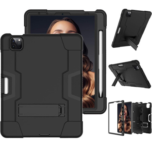 Étui pour iPad Pro 5/4/3 12.9" avec Support et Emplacement pour Stylet Noir 1