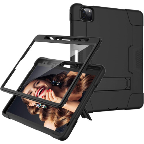 Étui pour iPad Pro 5/4/3 12.9" avec Support et Emplacement pour Stylet Noir 2