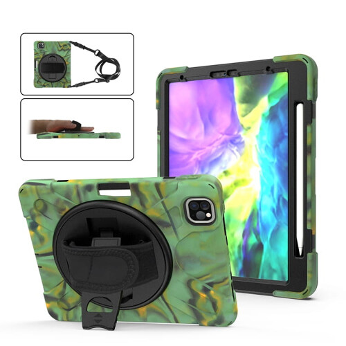 Étui pour iPad Pro 4/3 12.9" avec Support et Bandoulière Camouflage 1