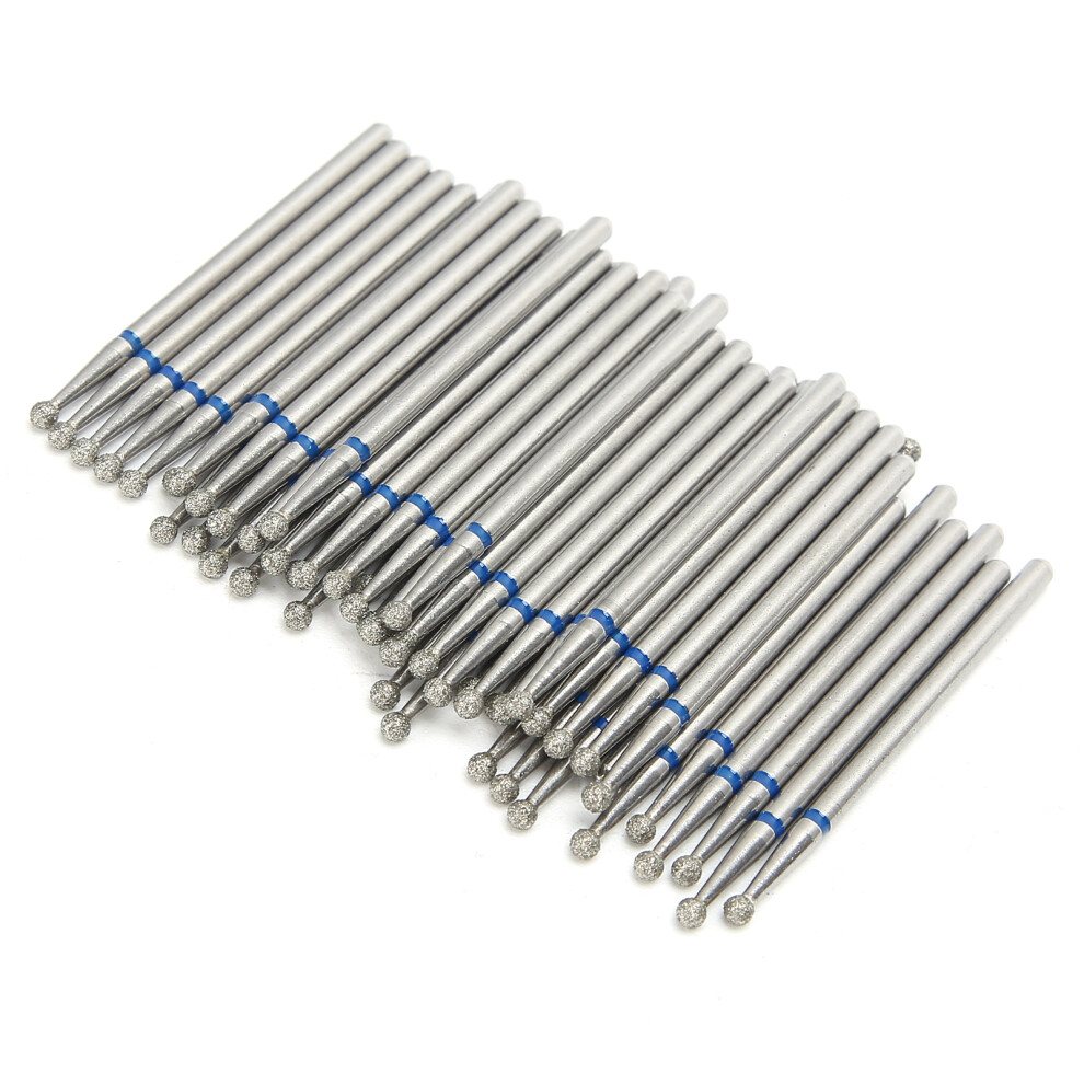 50pcs Spherical Nail Drill Bits for Nail Grooming and Polishing 2.3mm / 0.09in