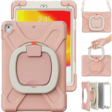 Étui Robuste Rotatif avec Support pour iPad Air 2/Air/Pro 9.7" Rose