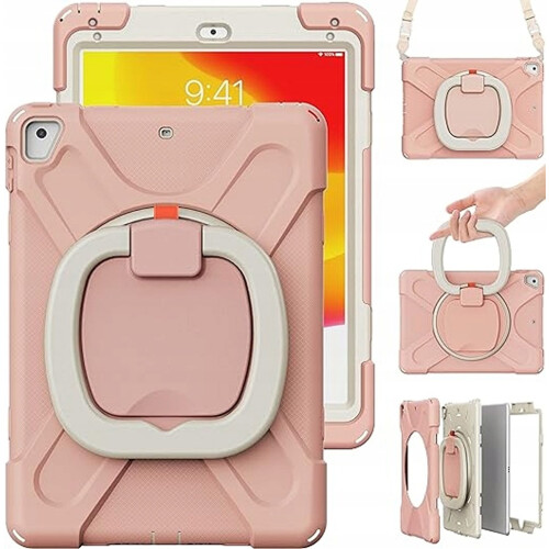 Étui Robuste Rotatif avec Support pour iPad Air 2/Air/Pro 9.7" Rose