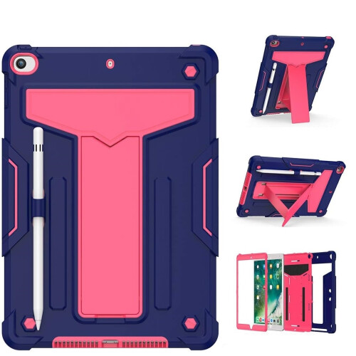Étui pour iPad 9/8/7 10.2" avec Support et Emplacement pour Stylet Rose 2