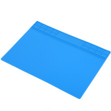 Silicone-Reparaturmatte 350x250x4mm hitzebeständig Blau für Löten
