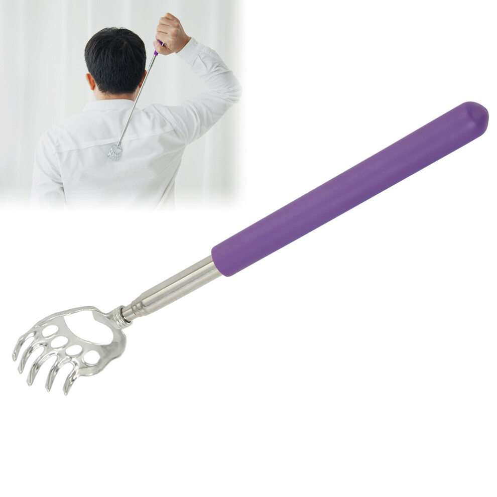 Extendable Back Scratcher Massager - Stainless Steel Purple Finish