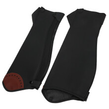 2Pcs Leather Half Chaps for Adults Horse Riding Leg Guards, Super Fiber & Leather
