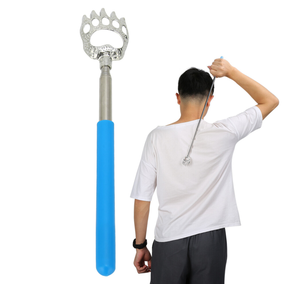 Blue Telescoping Back Scratcher in Stainless Steel - Household Massager Tool