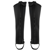 Super Fiber PU Leather Half Chap for Horse Riding, Size S, Color Shown