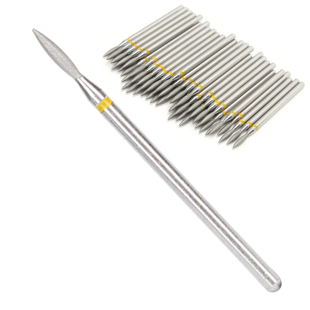 50pcs Emery Nail Drill Bits - Manicure & Pedicure Tool, 1.8mm