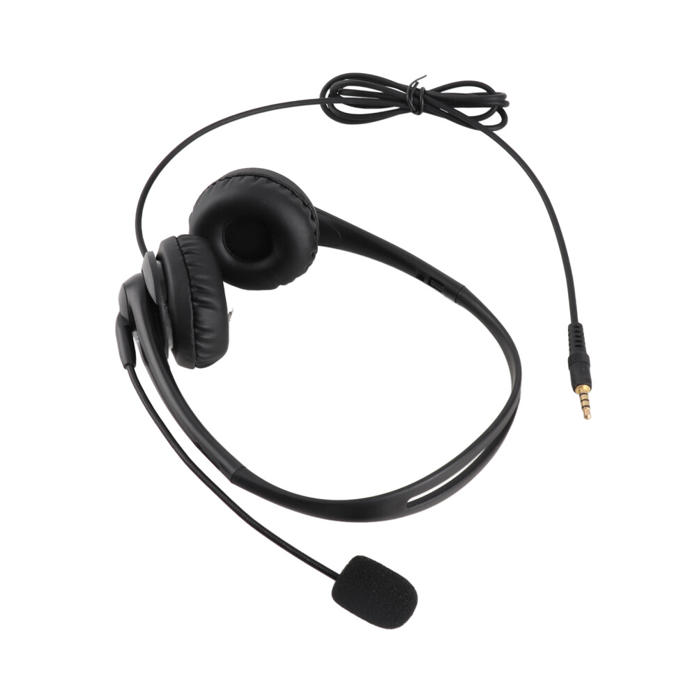 3.5Mm Wired Computer Headset With Microphone Noise Cancelling For Call Center 8751359420156