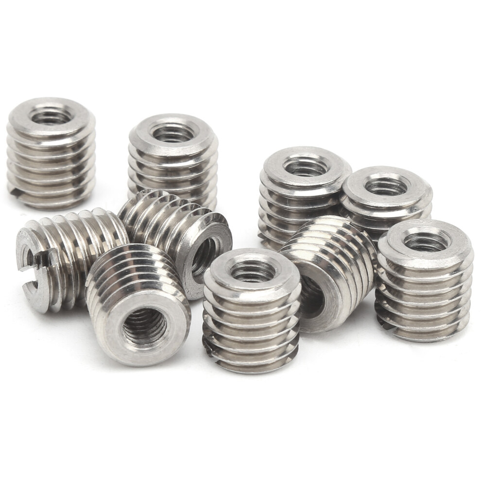 High Strength Stainless Steel Thread Inserts 10Pcs Threaded Nut Repair Kit 7891359421973