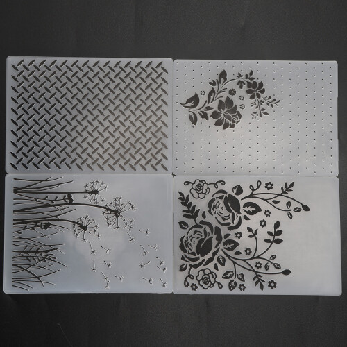 4-Pack Embossing Folders for DIY Card Crafting and Scrapbooking 2