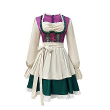 (M, 8019) Ball Party Bavarian Beer Maid Costume Dress Halloween Cosplay Outfit European Fantasy Tribal Stage Performance Party Work Dress