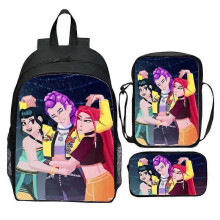 (3pcs 16 inch, 26) 3-Piece Backpack Set for Elementary Students, 16 Inch Cartoon School Bag with Crossbody Bag & Pencil Case