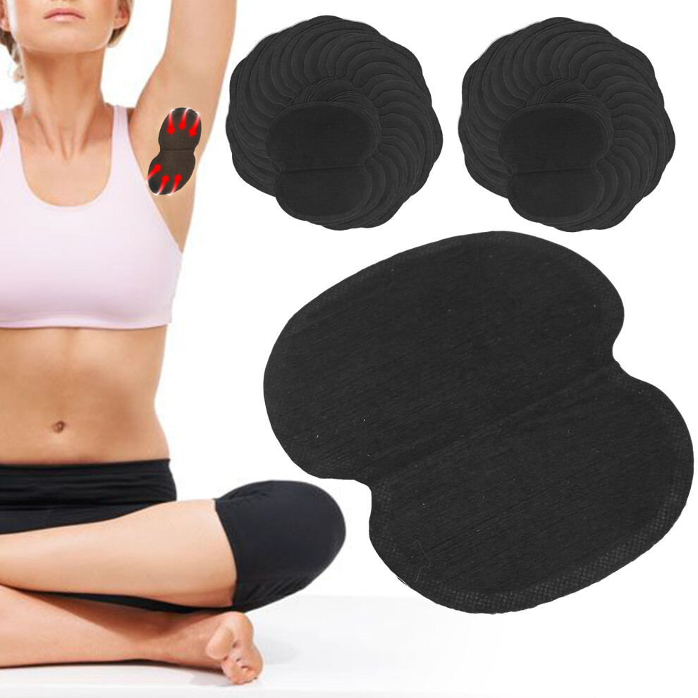 Black Convenient 60Pcs Nonwoven Armpit Pads For Dry & Fresh Underarms