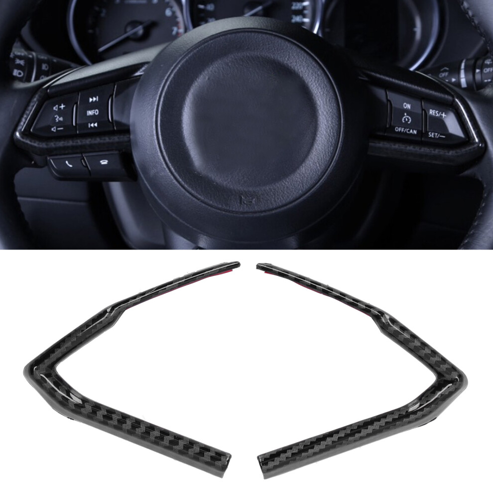 2Pcs Sequin Wheel Cover Trim For Mazda 3/Axela/Cxâ4/Cxâ5 Glossy Black 3401359424115