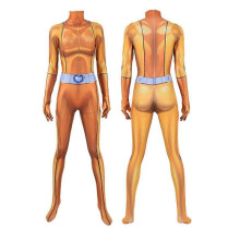 (150, yellow) Halloween Cosplay Bodysuit Anime Women Agent Jumpsuit
