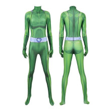 (M, green) Halloween Cosplay Bodysuit Anime Women Agent Jumpsuit