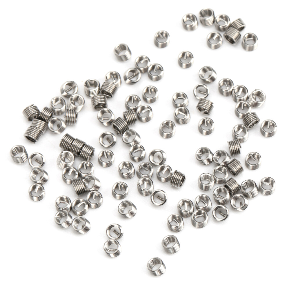 100Pcs M2.5x0.45 Stainless Steel Thread Inserts Repair Nut Kit 7891359425285