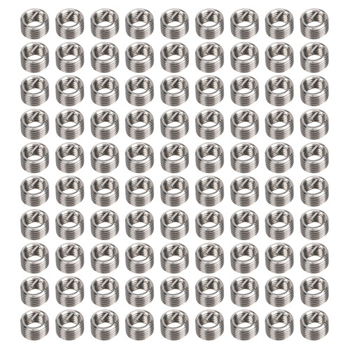 100Pcs M2.5x0.45 Stainless Steel Thread Inserts Repair Nut Kit 1