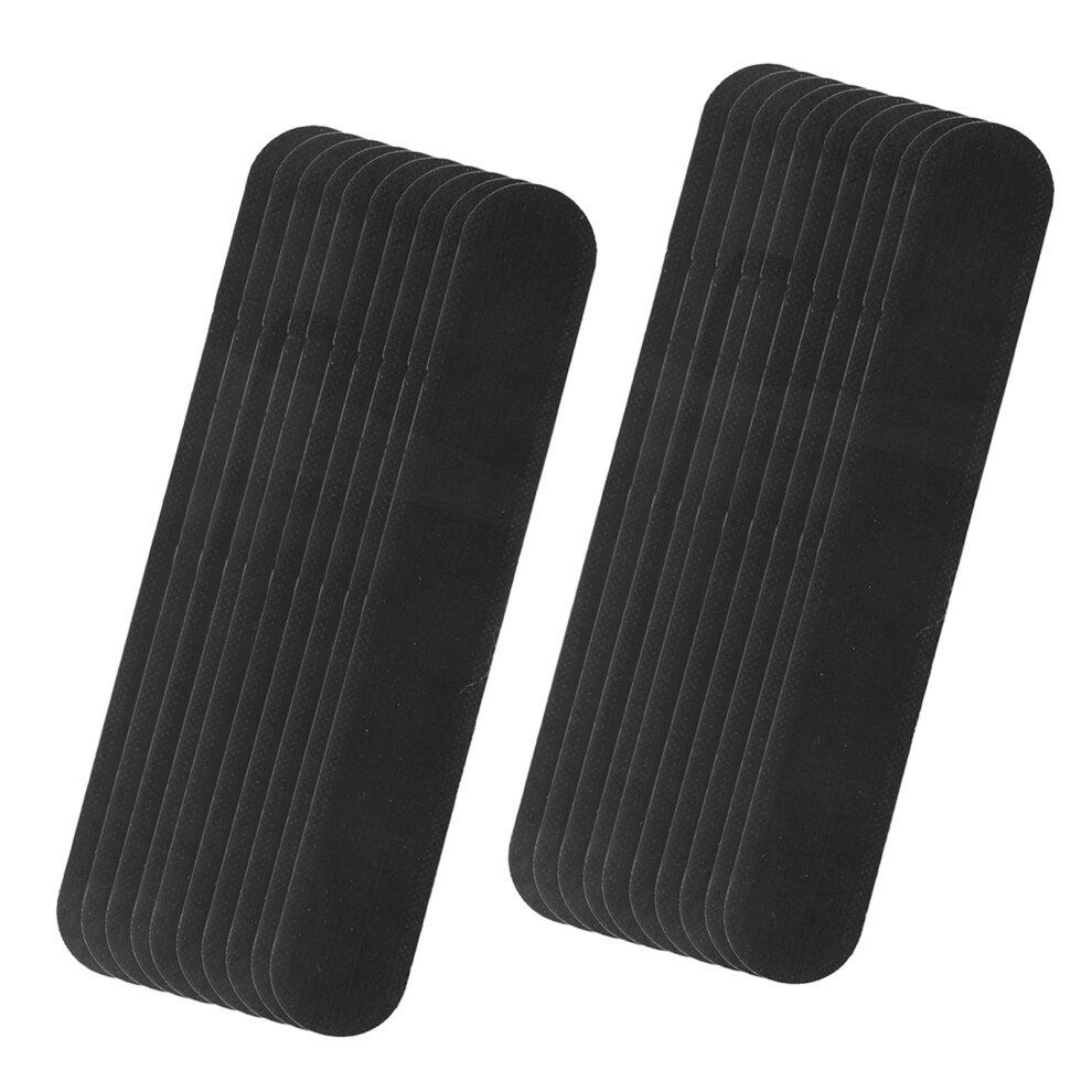 Black 20Pcs Neck Sweat Absorbing Collar Pads Disposable Self-Adhesive