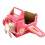 (Pink) Paper airplane toy, 1 piece, with rounded corners and manually assembleable 1