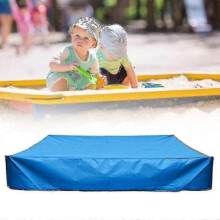 (150x150cm, Blue) Children's sandbox cover, 420D material, dustproof, waterproof and easy to store