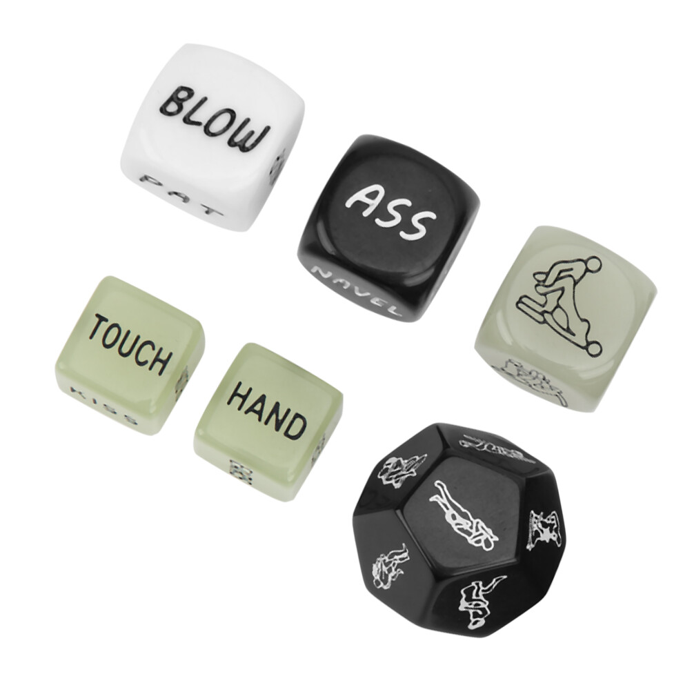 6pcs Acrylic Dice Set for Couples - Spice Up Valentine's or Bachelor Party