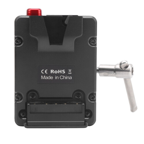 V-Lock Battery Mount D-Tap Adapter, Plastic Plate, Black, 1-4.2cm