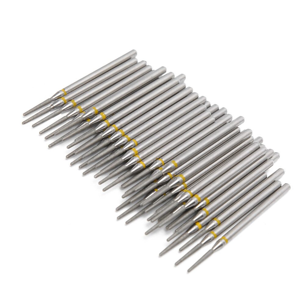 50pcs Emery Nail Drill Bits Set for Manicure & Pedicure, 2.35mm