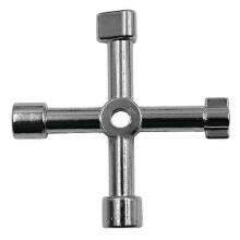 (TA) Key wrench, about 71mm long, with 4 keys for public doors and windows